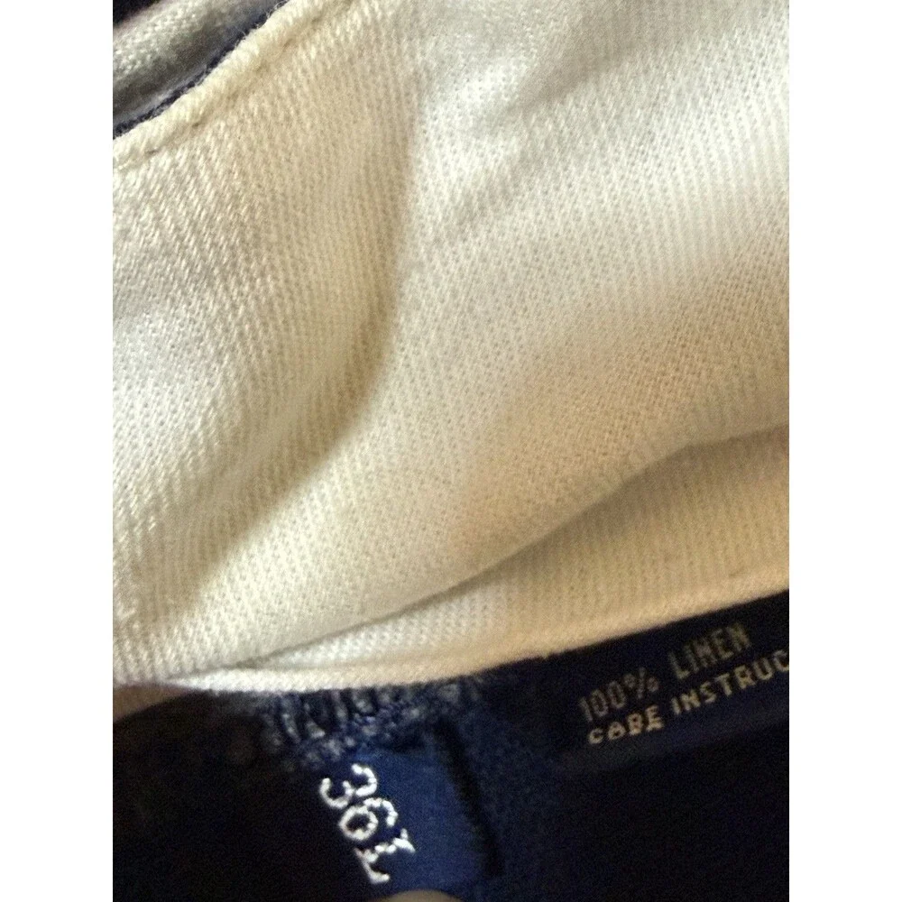 Polo Golf Ralph Lauren Men's Navy 100% Linen Pants Size 36L Long Tall